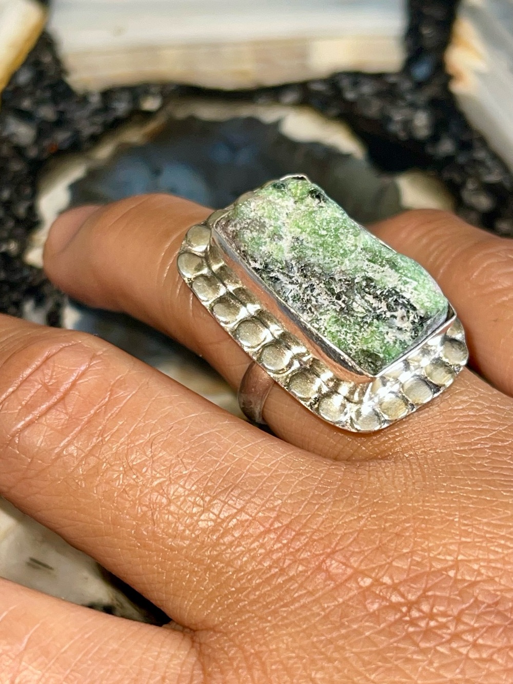 Anyolite Ruby Zoisite Ring Size 7 1/2